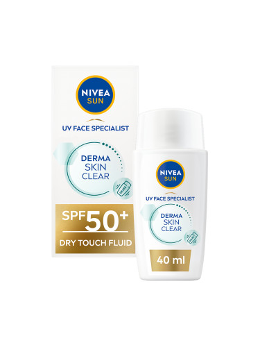 NIVEA Sun UV Face Derma Skin Face Fluid SPF 50+ Слънцезащитен продукт дамски 40ml
