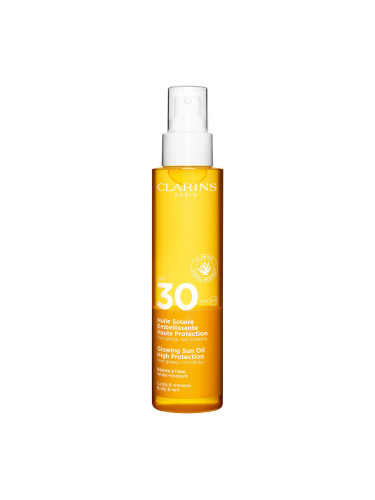 CLARINS Glowing Sun Oil High Protection SPF30 Слънцезащитен продукт  150ml