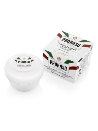 PRORASO Shaving Soap Jar Sensitive Green Tea Пяна за бръснене мъжки 150ml