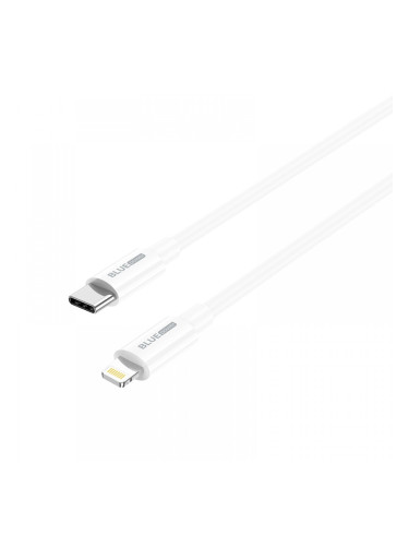 Кабел USB-C - Lightning, BLUE Power BBX36, 1м, 3A, в кутия, Бял