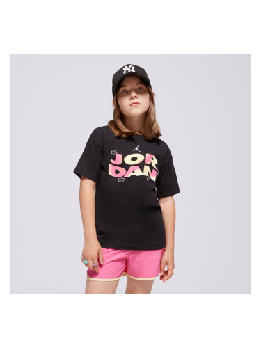 Jordan Тениска Jdg Lemonade Stand Ss Tee Girl детски Дрехи Тениски 45D165-023 Черен