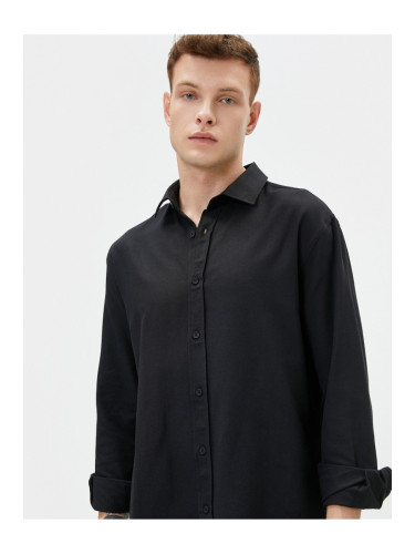 Koton Classic Shirt Basic Buttoned Long Sleeve