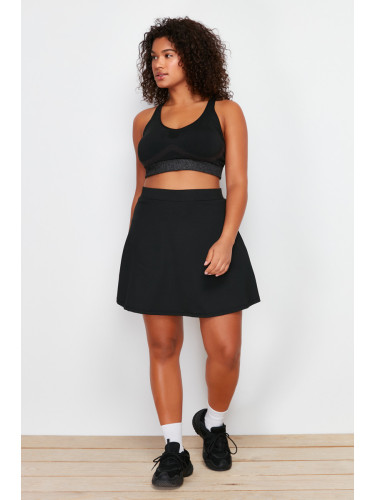 Trendyol Curve Black 2 Layer Sports Short Skirt