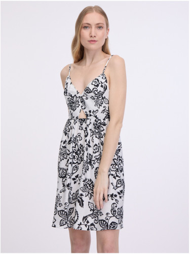 White and Black Women's Floral Dress ONLY Kiera