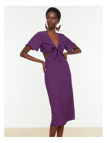 Purple Women's Backless Dress Trendyol