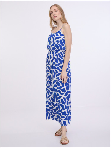 Women's blue patterned maxi dress ONLY Nova - Women