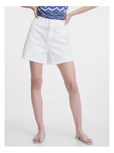 Women's white denim shorts ORSAY
