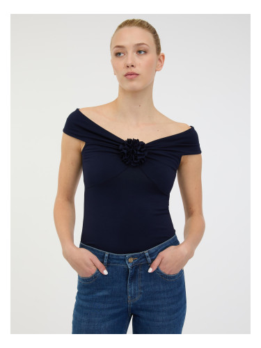 Orsay Black Women's Short Sleeve T-Shirt with Applique - Women