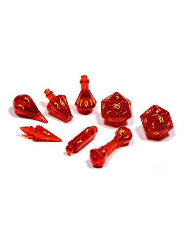  Комплект зарове PolyHero Wizard Dice Set -  Dragonfire