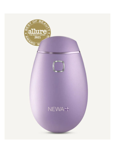 Безжичен уред NEWA + за намаляване на бръчки и подобряване еластичността на кожата, лилав + подарък опаковка Lift Activator Gel (130 мл)