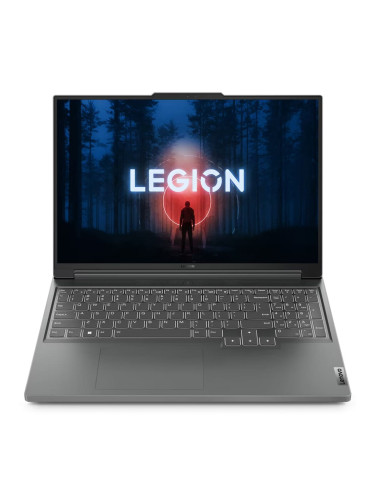 Лаптоп Lenovo Legion Slim 5 16APH8 (82Y9004KBM)(сив), осемядрен AMD Ryzen 7 7840HS 3.8/5.1GHz, 16" (40.64cm) WQXGA Anti-Glare 165Hz дисплей, GeForce RTX 4070 8GB (HDMI), 16GB DDR5, 512GB SSD NVMe, 2x USB-C 3.2 Gen2, FreeDOS, 2.4kg