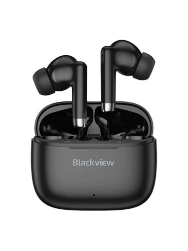 Слушалки Blackview AirBuds 4, безжични, Bluetooth, микрофон, тип "тапи", 13mm динамични драйвери, до 6 часа време на работа, IPX7 водоустойчивост, черни