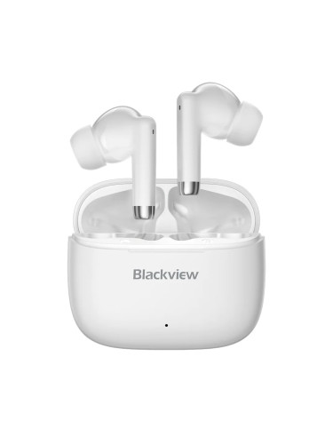 Слушалки Blackview AirBuds 4, безжични, микрофон, Bluetooth, IPX7 водоустойчивост, до 6 часа време на работа, бели