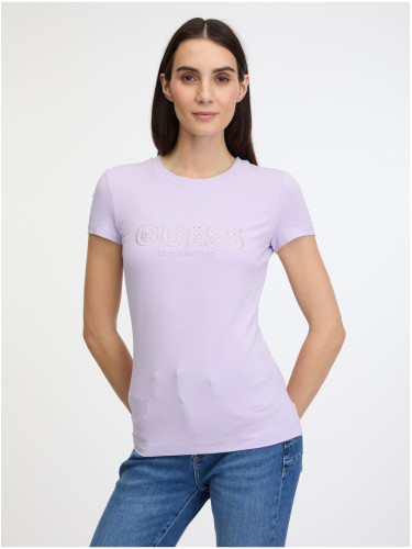 Light purple women's T-shirt Guess Sangallo