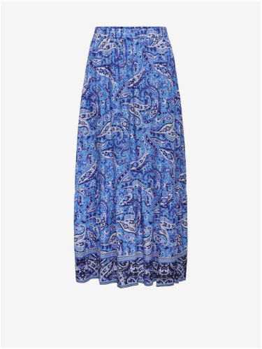 Blue women's patterned maxi skirt ONLY Veneda