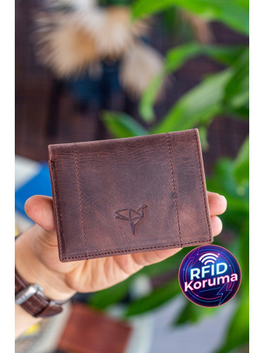 Garbalia Franklin Genuine Leather Gentle Crazy Brown Men's Wallet