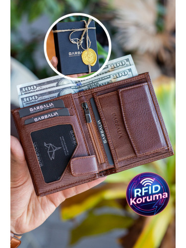 Garbalia Dortmund Genuine Leather Men's wallet with Rfid Blocker Coin Compartment