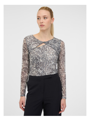 Orsay Black Women's Patterned Long Sleeve T-Shirt - Women's