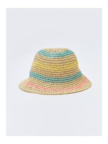 LC Waikiki Striped Straw Hat for Baby Girl