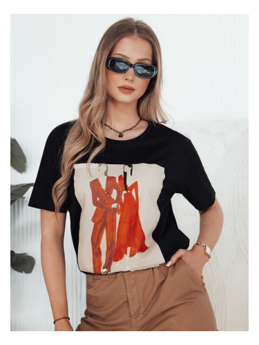 T-shirt damski COMDI czarny Dstreet