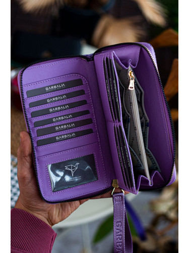 Garbalia Tilburg Ankle Handle Lilac Portfolio Wallet with Straw Knitting Pattern