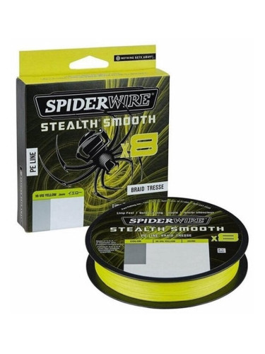 SpiderWire Stealth® Smooth8 x8 PE Braid Hi-Vis Yellow 0,15 mm 16,5 kg-36 lbs 150 m Плетена линия