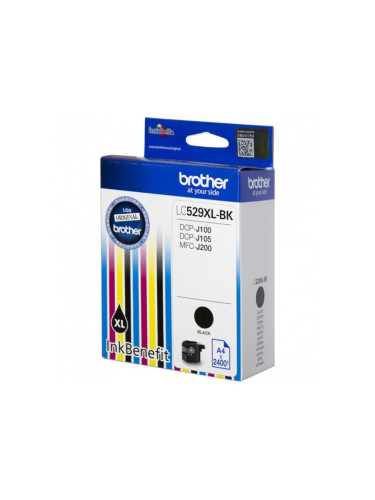 Касета ЗА BROTHER DCP-J100, DCP-J105, MFC-J200 Ink Cartridge High Yield for - Black - LC529XLBK - Заб.: 2400k.