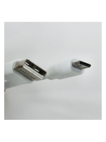 Кабел Royal 167/1.5 White box, от USB Type A(м) към USB Micro B(м) 1.5m, бял