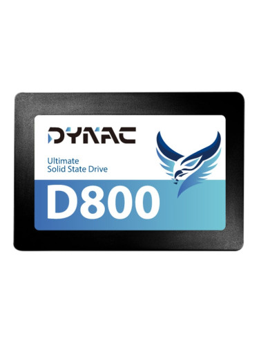 Памет SSD 480GB, Dynac D800, SATA 6Gb/s, 2.5"(6.35cm), скорост на четене до 520MB/s, скорост на запис до 450MB/s