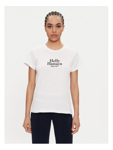 Helly Hansen Тишърт W Core Graphic T-Shirt 54080 Бял Regular Fit