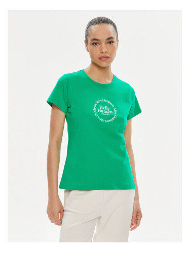 Helly Hansen Тишърт W Core Graphic T-Shirt 54080 Зелен Regular Fit