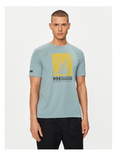 Helly Hansen Тишърт Hp Race Graphic T-Shirt 34419 Зелен Regular Fit