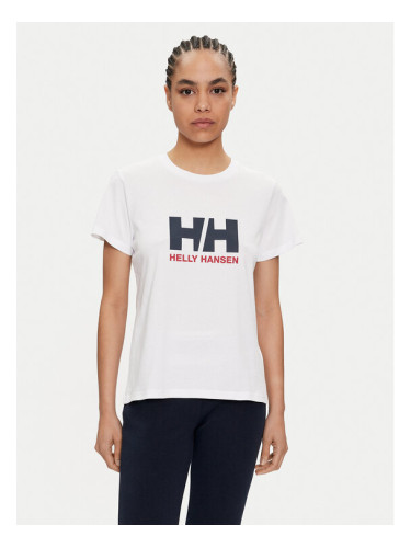 Helly Hansen Тишърт W Hh Logo T-Shirt 2.0 34465 Бял Regular Fit
