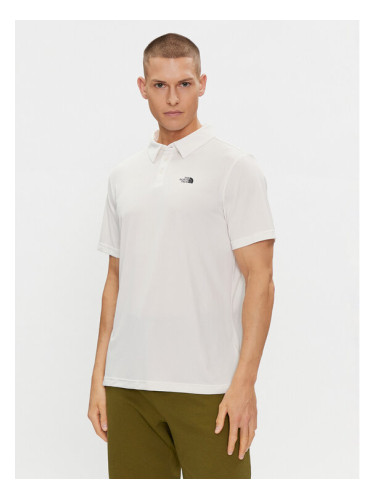 The North Face Тениска с яка и копчета Tanken NF0A2WAZ Бял Regular Fit