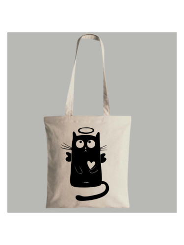 Памучна торба с Черна котка