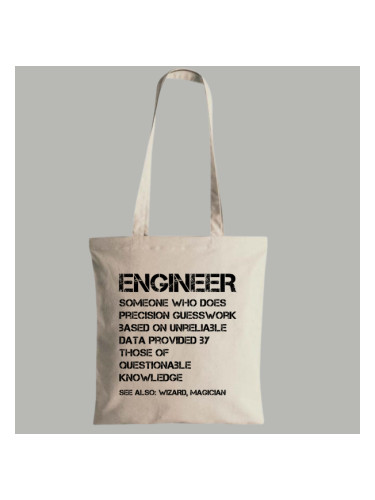Памучна торба с надпис Engineer