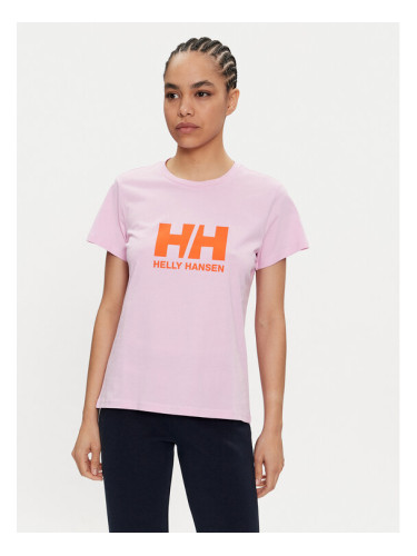 Helly Hansen Тишърт W Hh Logo T-Shirt 2.0 34465 Розов Regular Fit