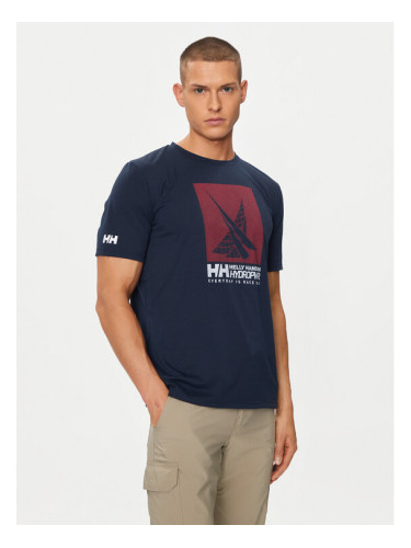 Helly Hansen Тишърт Hp Race Graphic T-Shirt 34419 Тъмносин Regular Fit