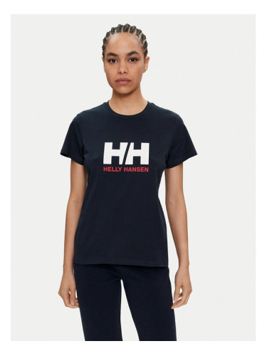 Helly Hansen Тишърт W Hh Logo T-Shirt 2.0 34465 Тъмносин Regular Fit