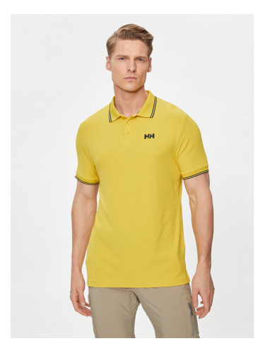 Helly Hansen Тениска с яка и копчета Kos Polo 34068 Жълт Regular Fit