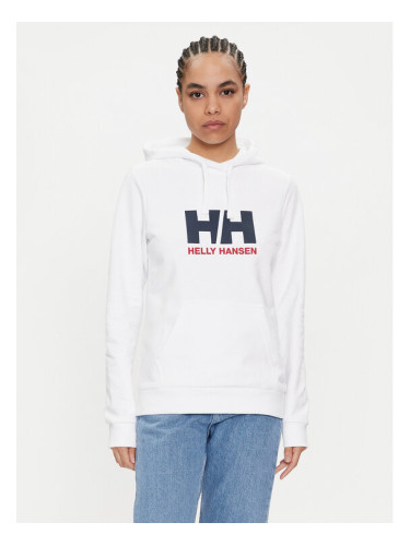 Helly Hansen Суитшърт Logo 2.0 34460 Бял Regular Fit