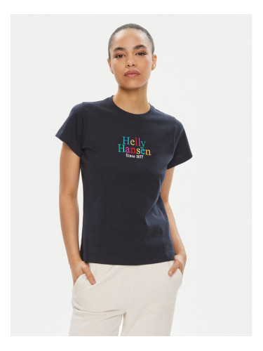 Helly Hansen Тишърт W Core Graphic T-Shirt 54080 Тъмносин Regular Fit