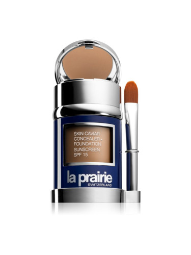 La Prairie Skin Caviar Concealer Foundation грим и коректор SPF 15 цвят Creme Pechce 30 мл.
