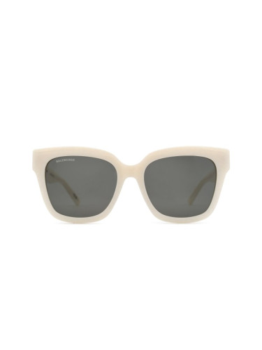 Balenciaga Bb0237S 004 55 - квадратна слънчеви очила, дамски, бели