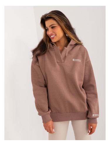 Brown women's sweatshirt with insulation
