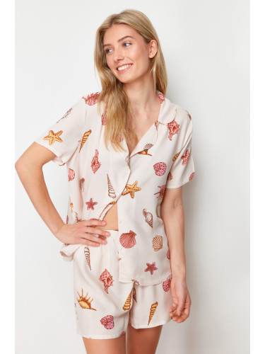 Trendyol Multi Color Printed Viscose Woven Pajamas Set