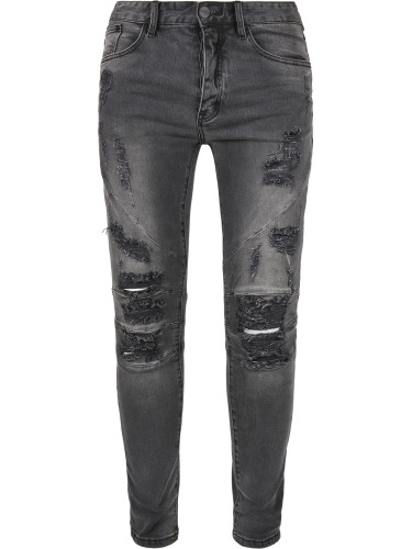 Men's Paneled Jeans Black