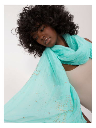 Mint women's scarf with ruffles