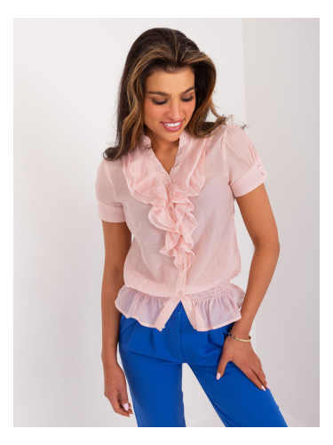 Light pink silk blouse