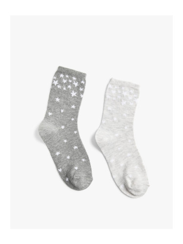 Koton Set of 2 Socks with Star Pattern.